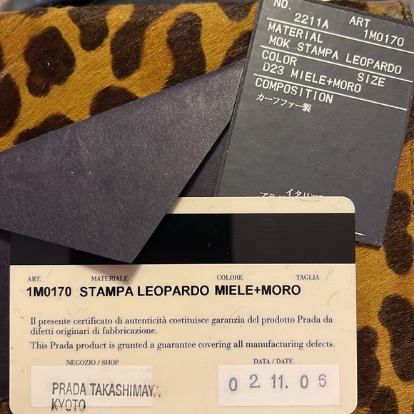 Prada leopard bifold with certification card - Picture 5 of 5